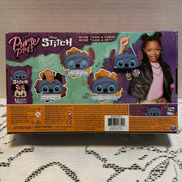 Disney Stitch Purse Pets 30+ Sounds Responds to Touch, Blinks! Games & Music - Picture 3 of 6
